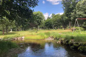 Camping Pré Vologne - Blick auf den See am Campingplatz