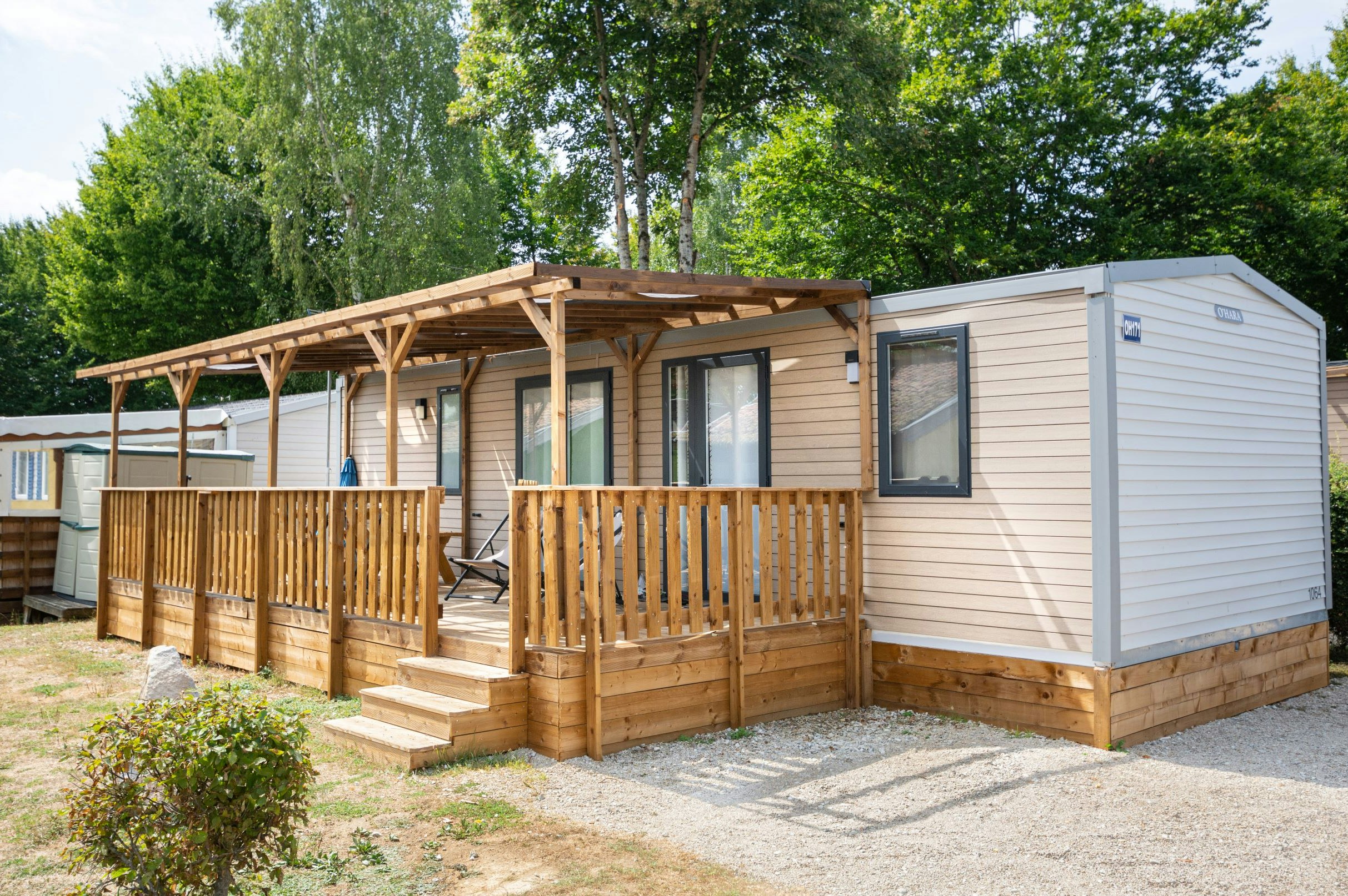 Camping Presqu'île de Champaubert  - Mobilheim auf dem Campingplatz