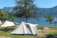 Camping Punta Indiani  -  Zeltplatz vom Campingplatz im Grünen mit direktem Zugang zum Caldonazzosee
