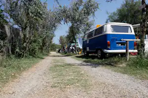 Camping Rada Etrusca - Wohnwagenstellplatz und Wohnmobilstellplatz vom Campingplatz zwischen Bäumen