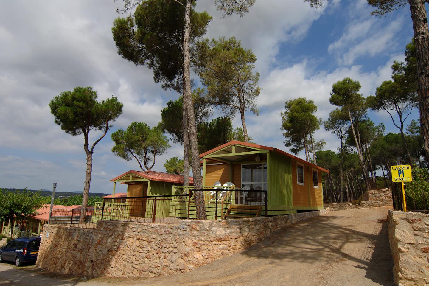 Camping Resort Mas Patoxas  -  Mobilheim vom Campingplatz mit Veranda