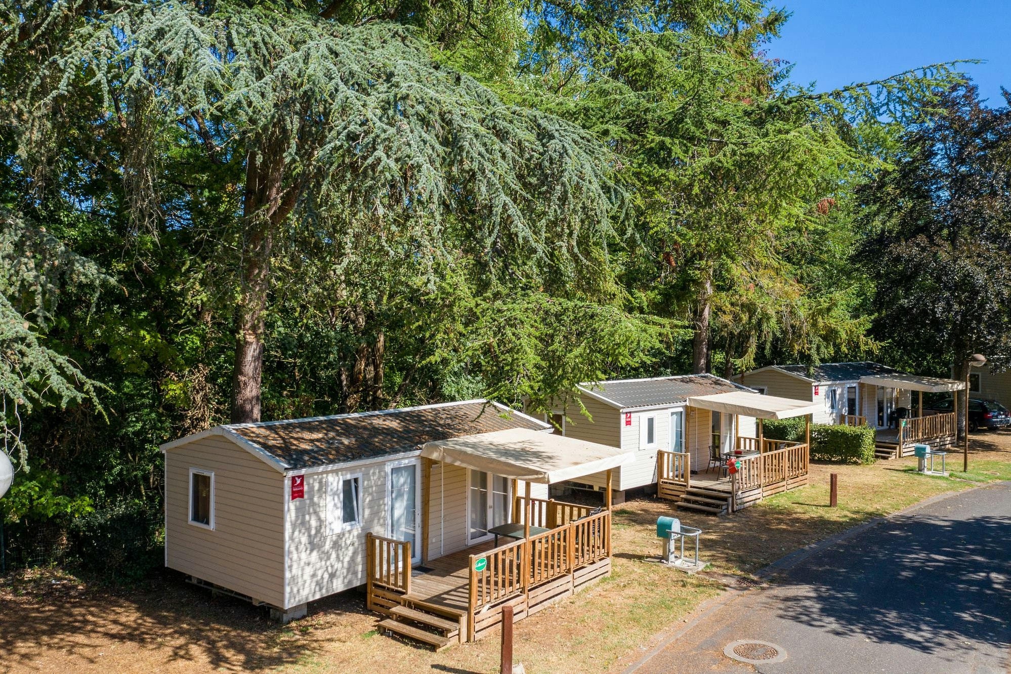 Camping de Bourges  - Mobilheime auf dem Campingplatz
