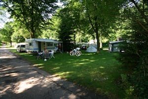 Camping Romantische Straße - Standplätze zwischen den Bäumen auf dem Campingplatz