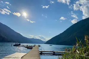 Camping Ronacher - Blick auf den See am Campingplatz
