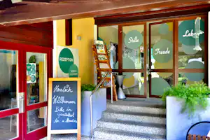 Camping Ronacher - Eingang der Rezeption des Campingplatzes