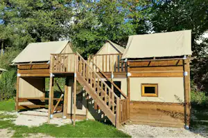 Camping Rondin des Bois - Mobilheime vom Campingplatz im Grünen