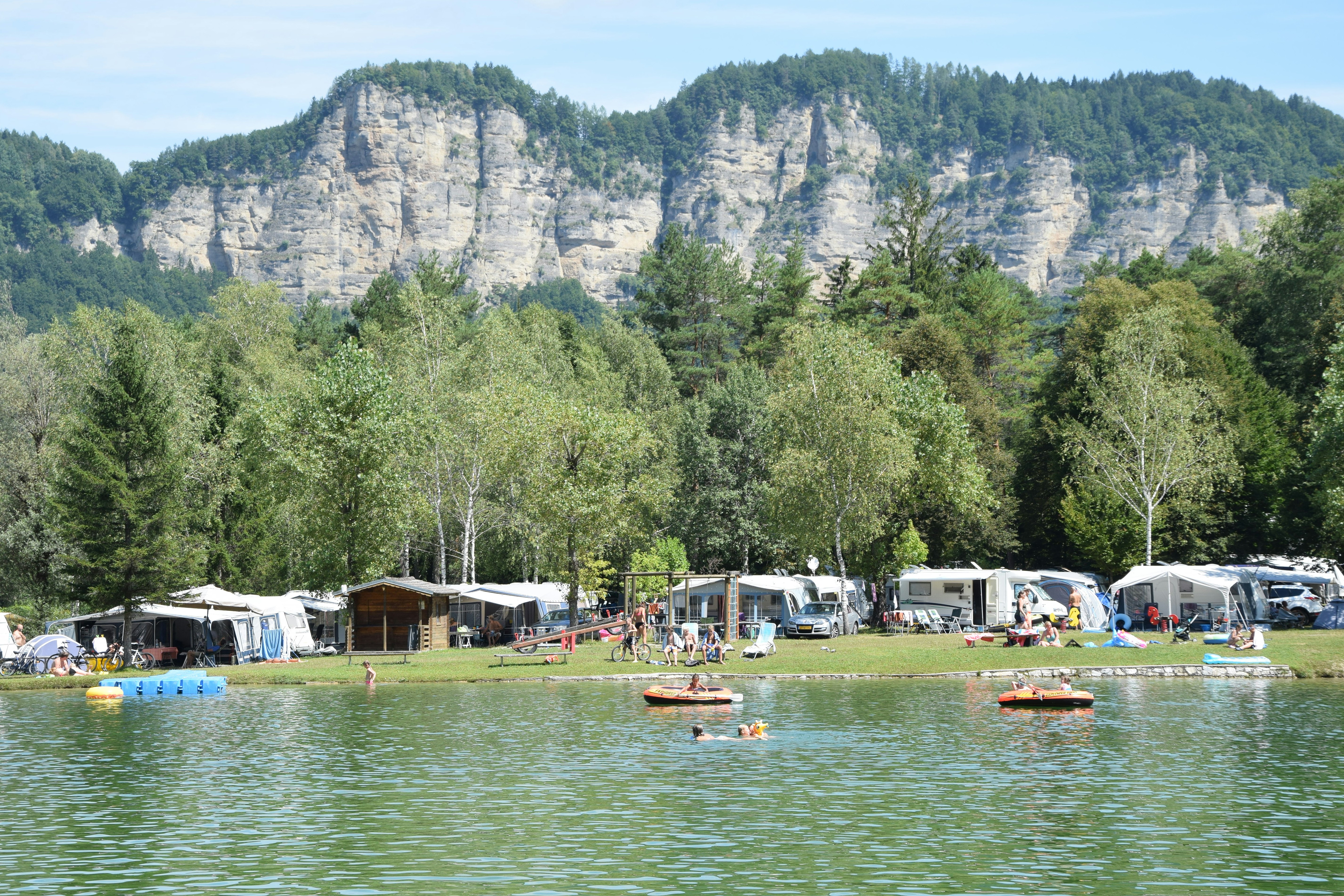 Camping Rosental Rož - Standplätze am Ufer des Sees