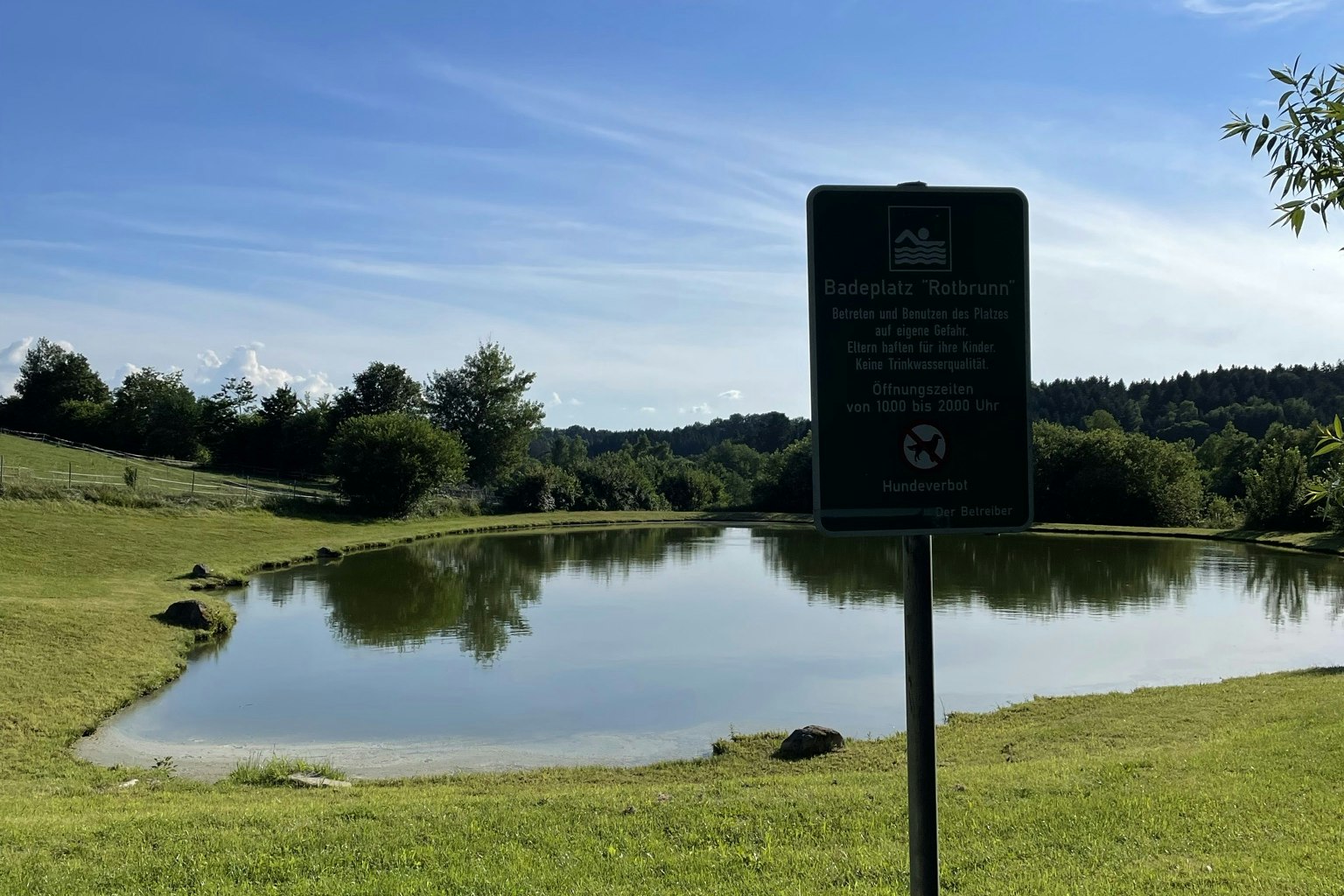 Camping Rotbrunn - Badeplatz auf dem Campingplatz
