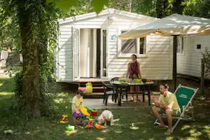 Camping Sabbiadoro - Camper am Mobilheim vom Campingplatz