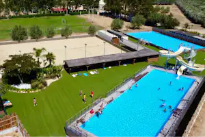 Camping Sagone - Luftaufnahme des Freibades auf dem Campingplatz