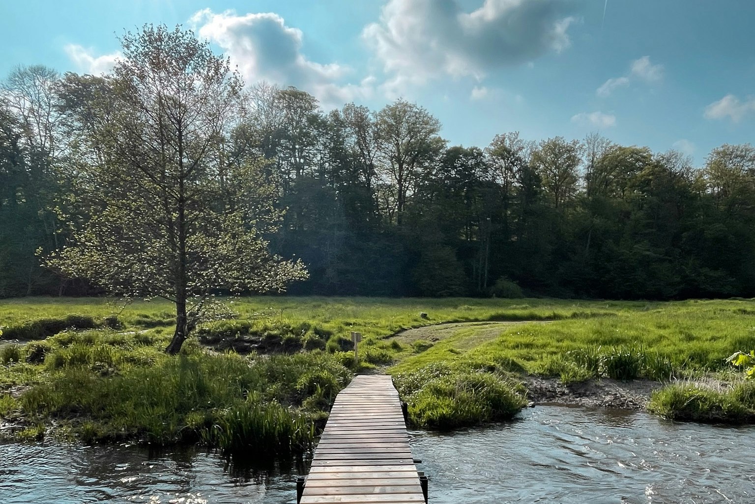 Camping Saint Remacle - Kleine Brücke über den Fluss