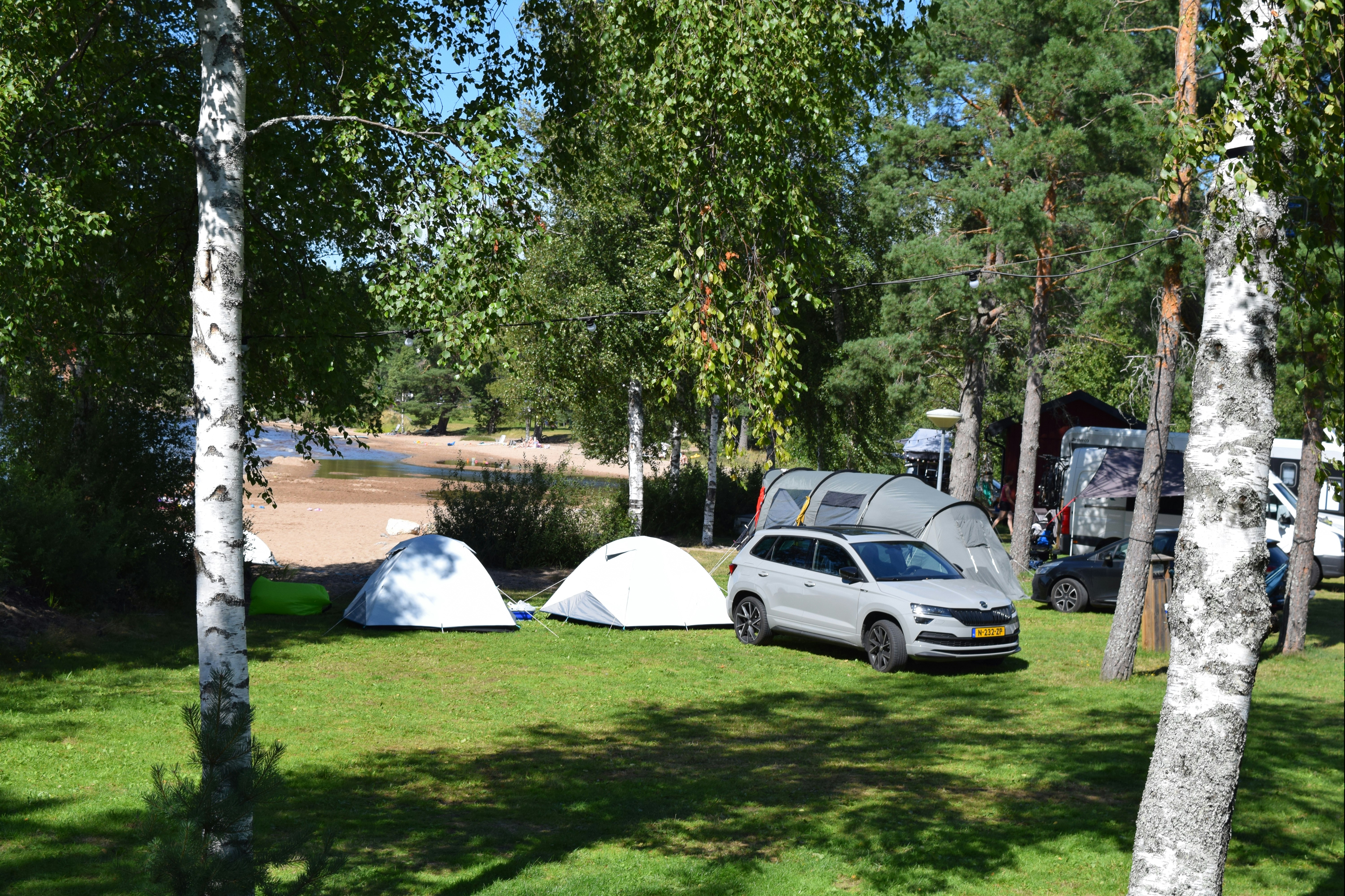 Camping Sandaholm - Stell- und Zeltplatzwiese auf dem Campingplatz