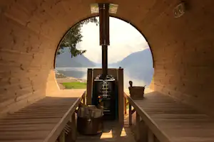 Camping Sandviken - Sauna Innenansicht
