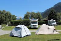 Camping Santa Monica - Zeltbereich und Standplätze auf grüner Wiese