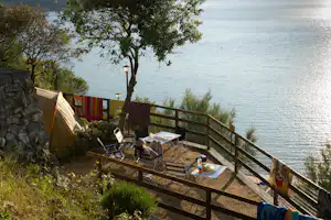 Camping Scaglieri - Zeltplatz vom Campingplatz im Grünen mit Meerblick