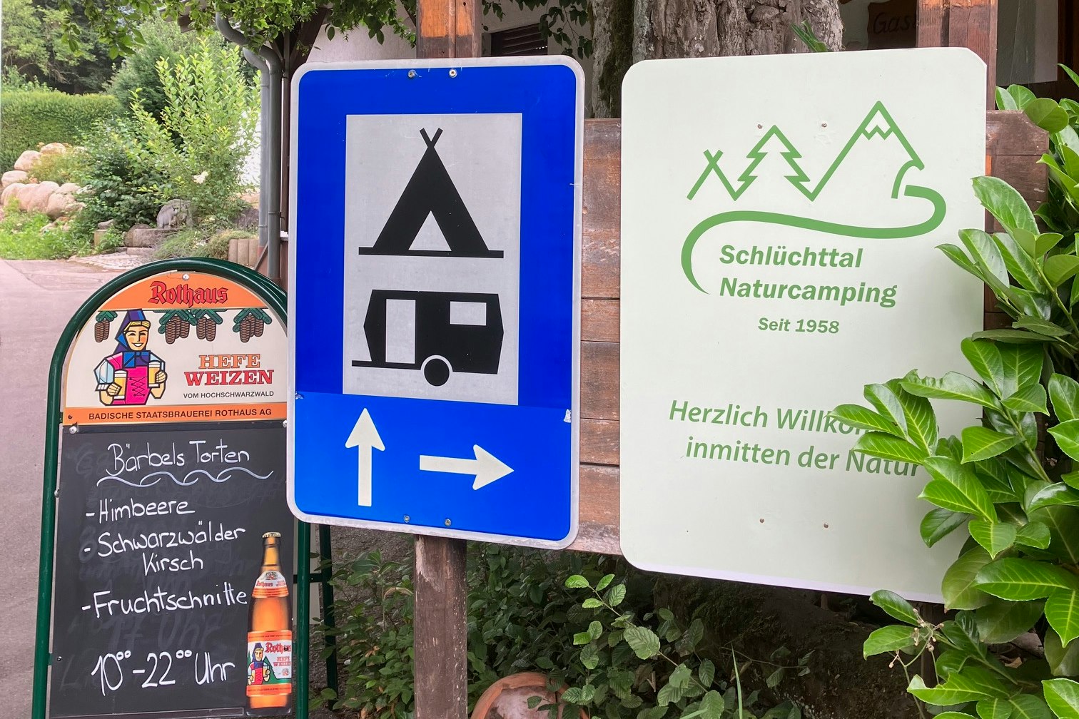 Camping Schlüchttal - Einfahrt des Campingplatzes