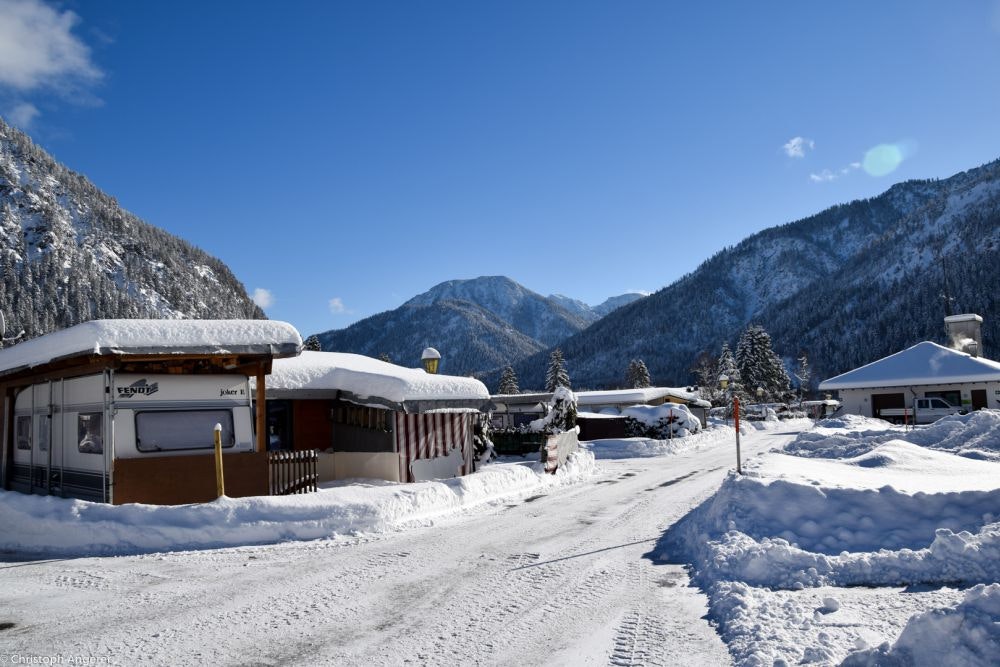Camping Sennalpe - Der Wohnwagen- und Zeltstellplatz im Winter