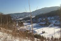 Camping Silberbach - Blick auf das Areal im Winter