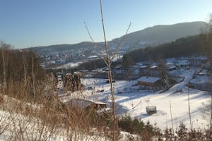 Camping Silberbach - Blick auf das Areal im Winter
