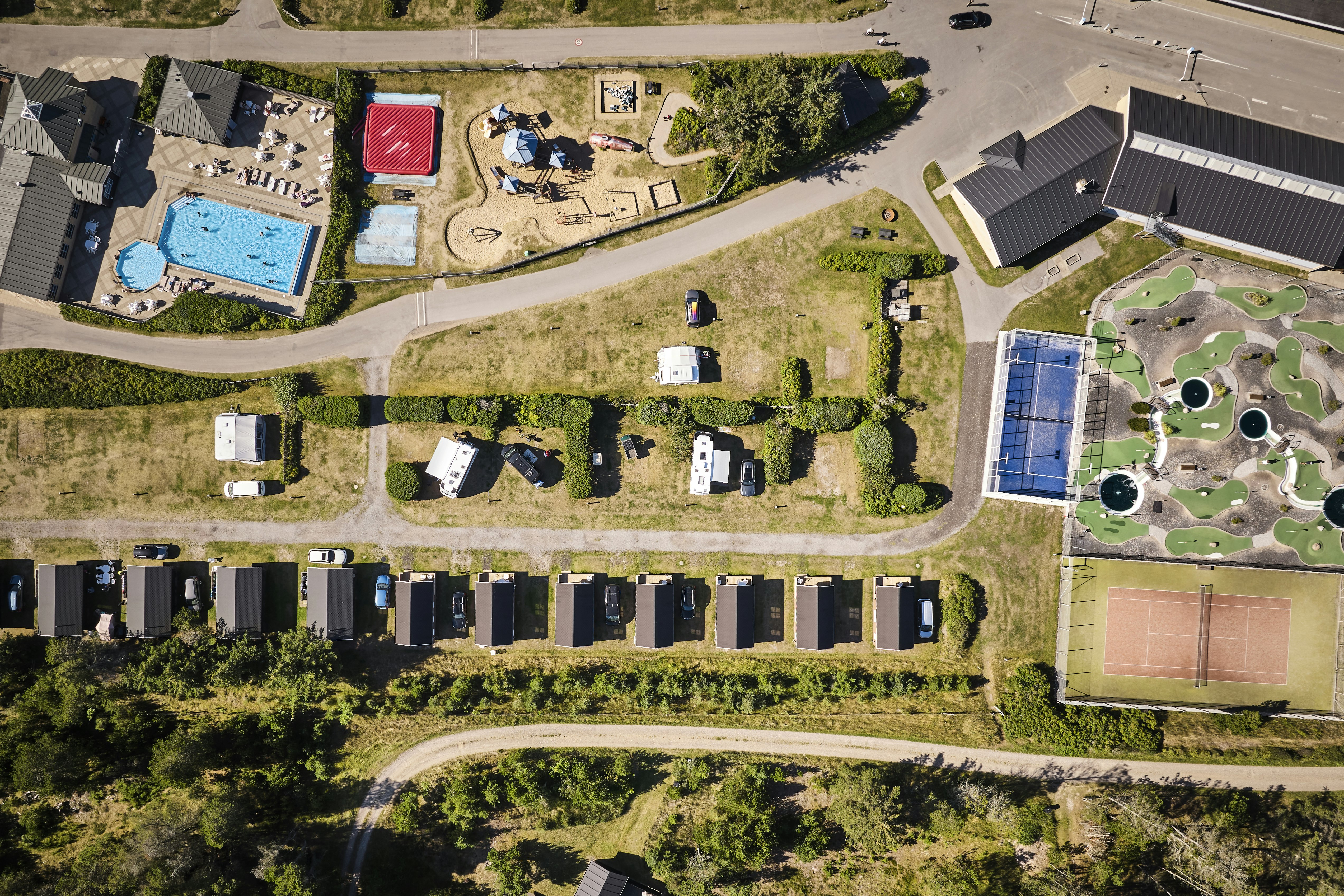 Camping Skiveren - Teil des Platzes aus der Vogelperspektive
