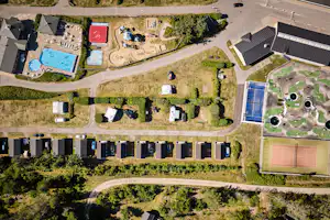 Camping Skiveren - Teil des Platzes aus der Vogelperspektive