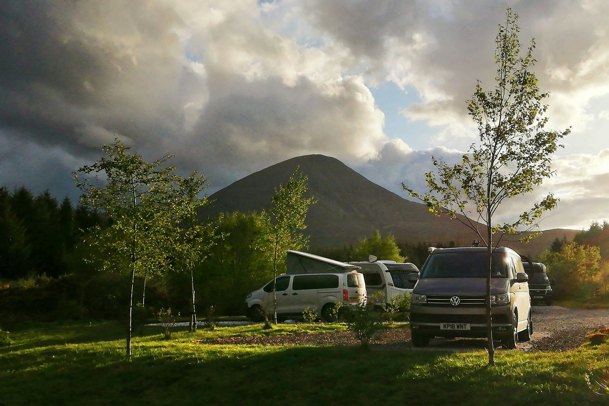 Camping Skye - Blick auf die Standplätze des Campingplätze