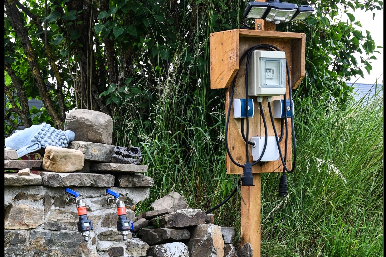 Camping Sohl am Rothaarsteig - Strom- und Wasseranschluss auf dem Campingplatz