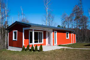 Camping Stausee Oberwald - Mobilheim auf dem Campingplatz