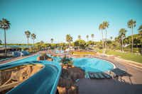 Stel Camping & Bungalow Resort - Blick auf den Wasserpark mit Rutsche
