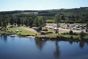 Camping, Stugor & Outdoor Storängens - Campingplatz Luftaufnahme