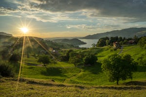 Camping Stuhlegg - Blick auf den Campingplatz am Thunersee
