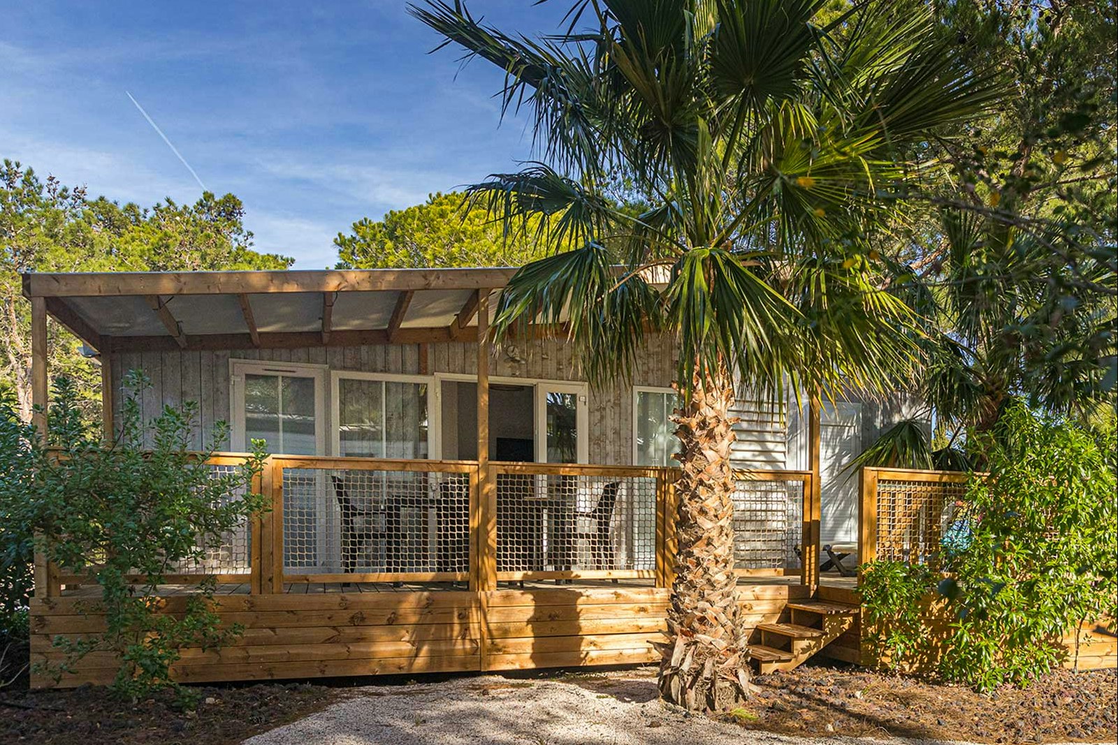 Camping L'Oasis & California  Camping L'Oasis et California - Außenansicht eines Mobilheims