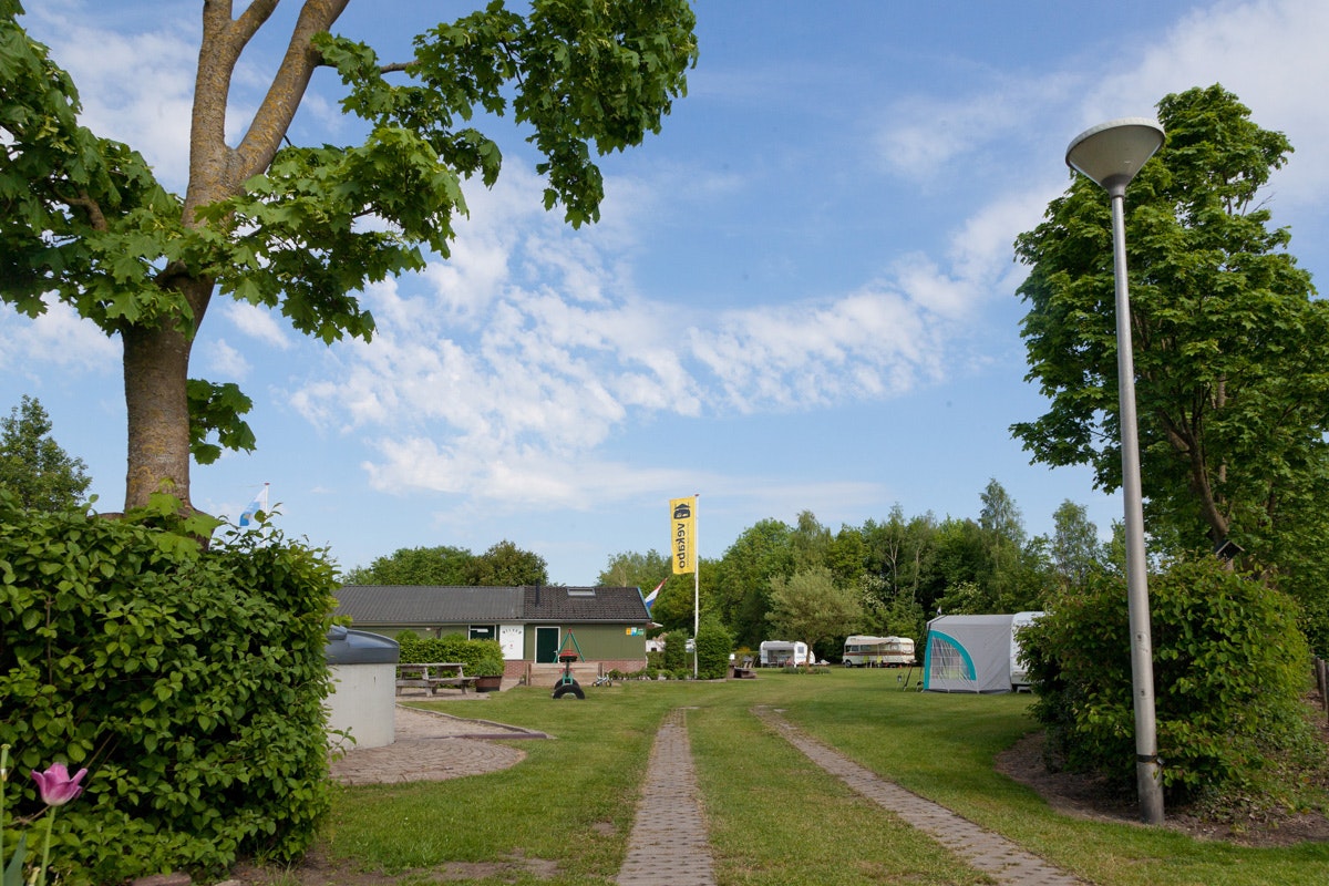 Camping 't Haller - Blick auf den Campingplatz im Grünen