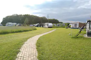 Camping 't Hofje van Hoog-Zuthem - Standplatzwiese auf dem Campingplatz
