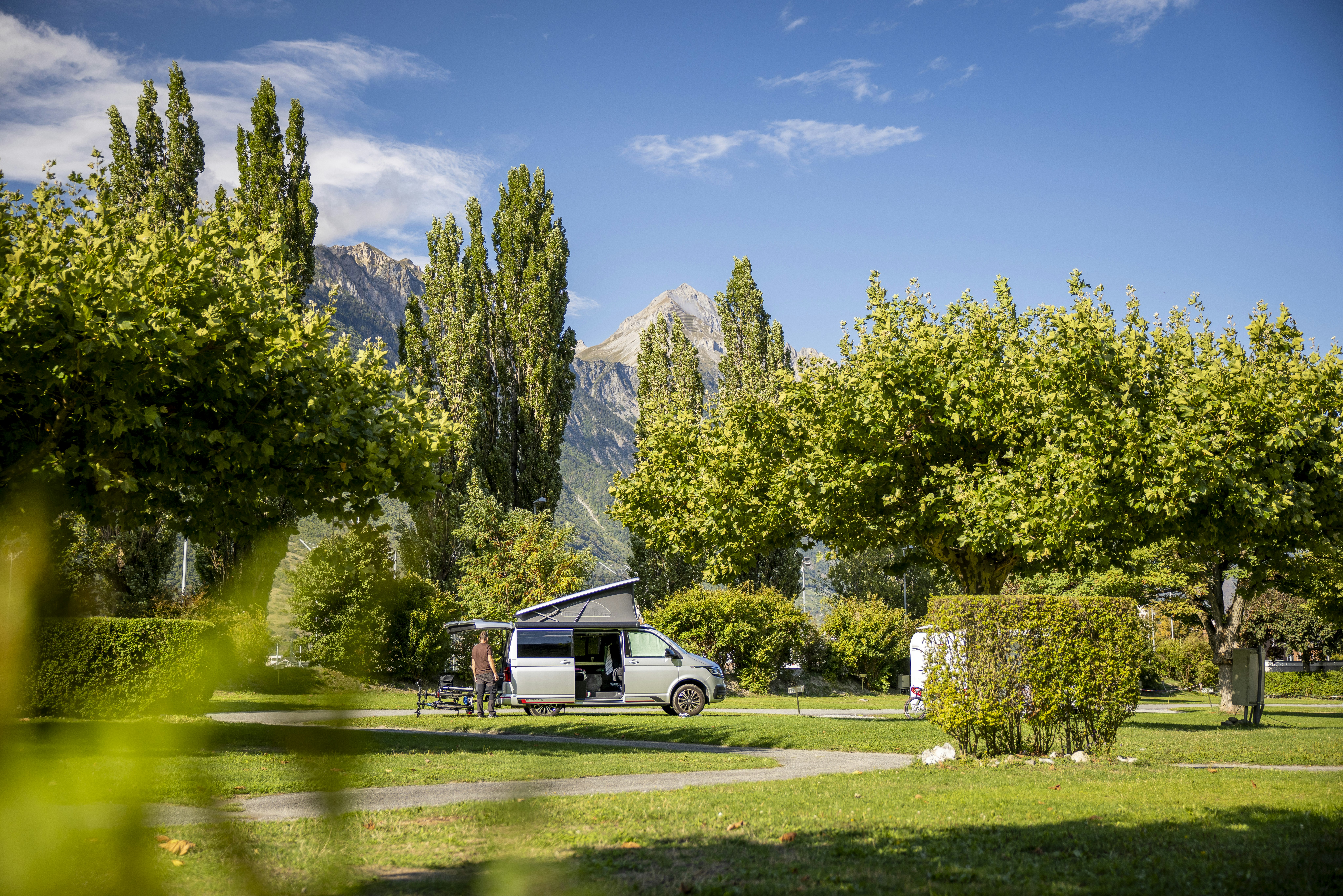 TCS Camping Martigny - Standplätze auf dem Campingplatz