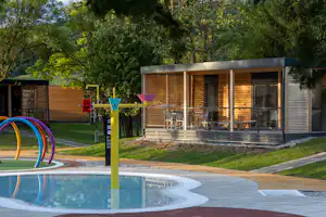 Camping Terme Tuhelj - Mobilheim mit Zugang zum Wasserspielplatz für Kinder