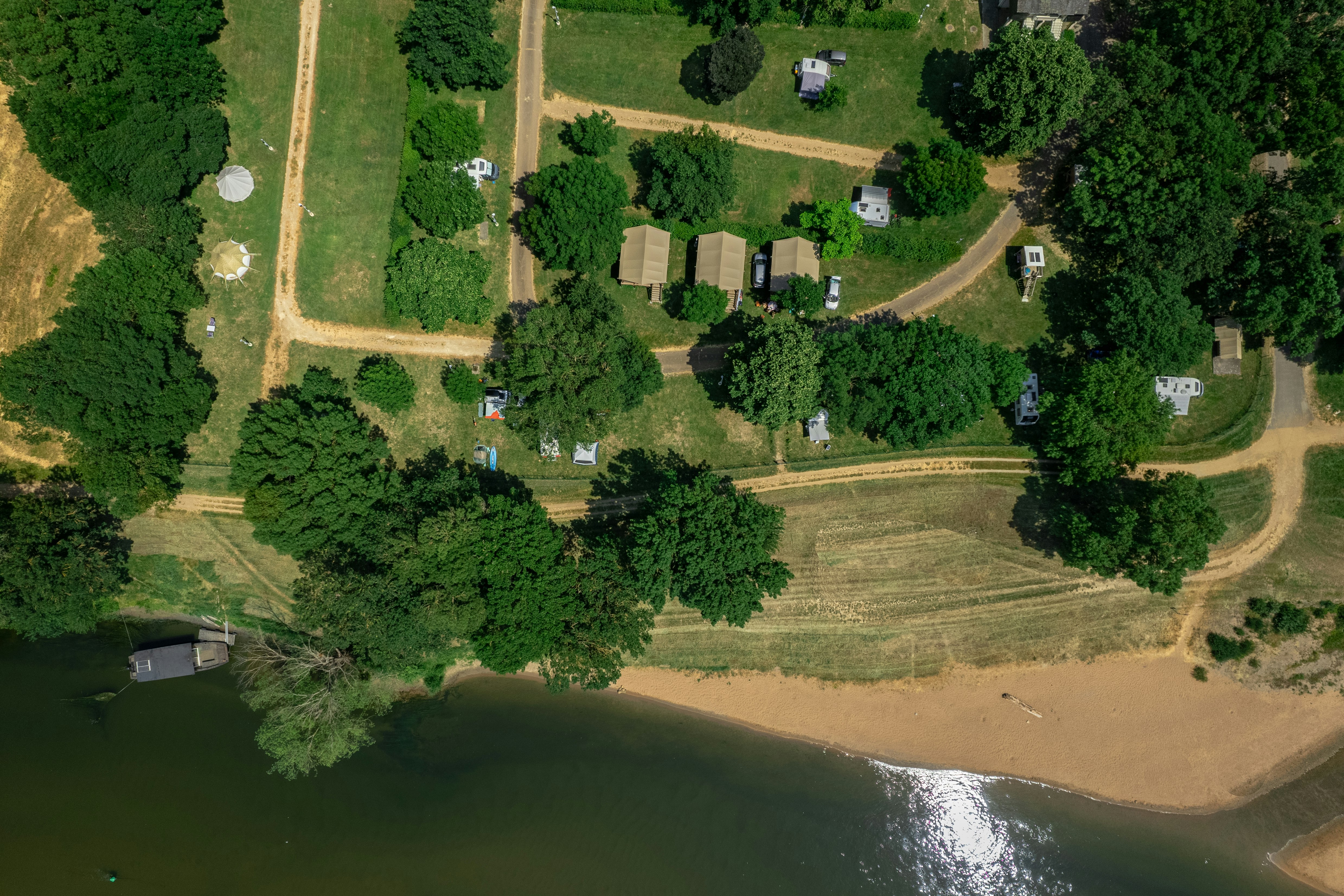 Camping Terre d'Entente  - Campingplatz aus der Vogelperspektive