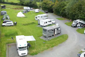 Camping The Shepherd's Rest Pub The Shepherds Rest Pub & Campsite - Luftaufnahme des Campingplatzes