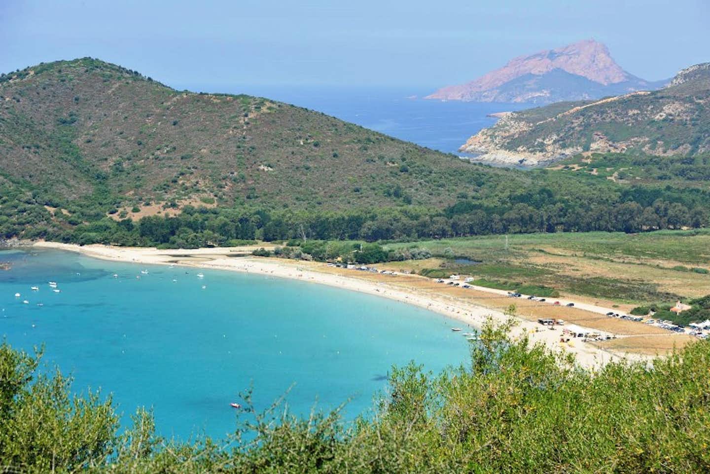 Camping Torraccia  -  Luftaufnahme vom Campingplatz auf Korsika
