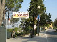 Camping Toscana Village - Der Eingang vom Campingplatz