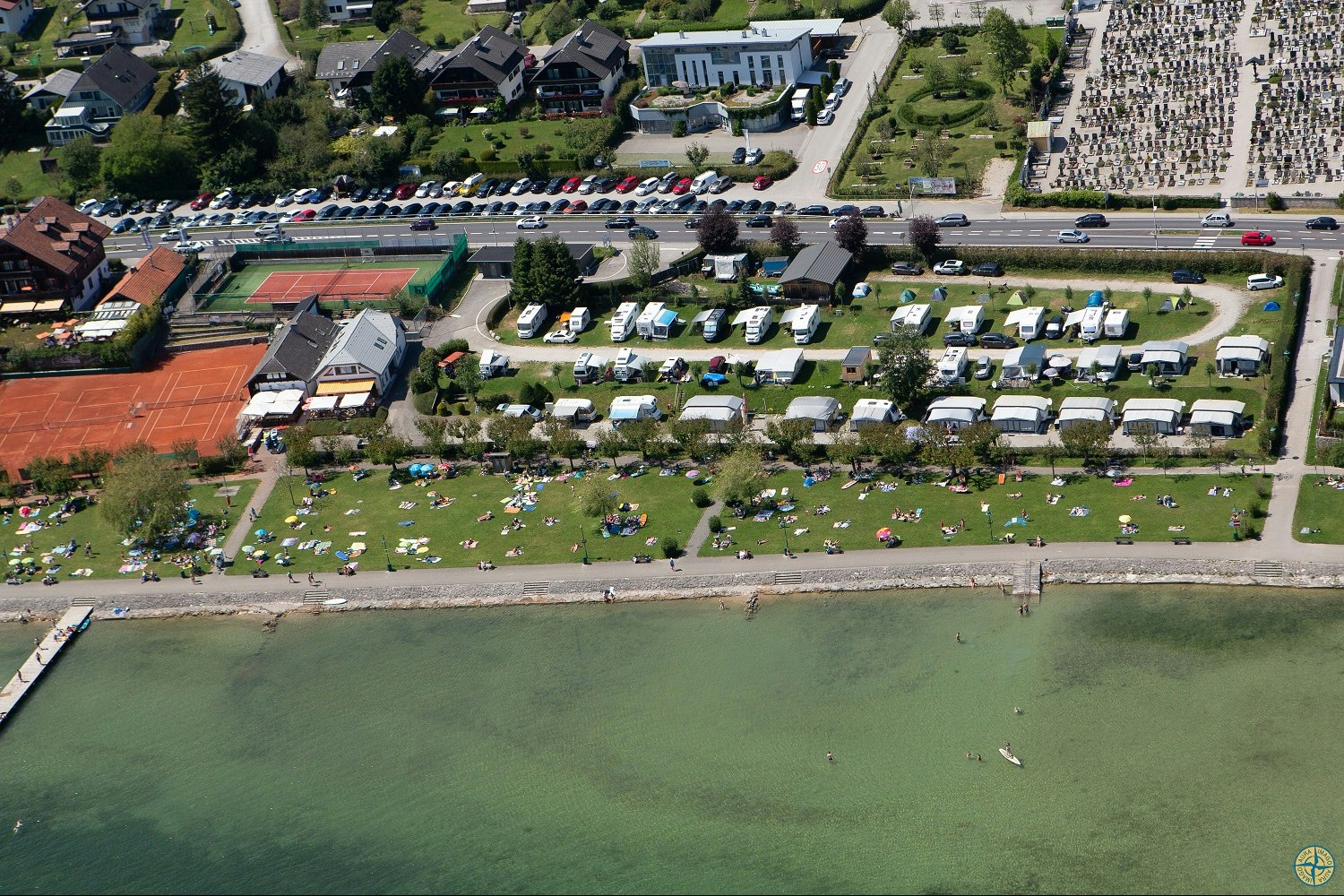 Camping Traunsee - Campingplatz aus der Vogelperspektive