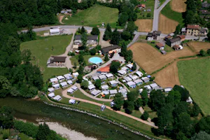 Camping Tresiana - Campingplatz am Fluss aus der Vogelperspektive