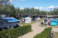 Camping Tripesce - Wohnwagenstellplätze  im Schatten  auf dem Campingplatz