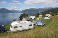 Camping Tveit  -  Wohnwagen- und Zeltstellplatz vom Campingplatz am Sognefjord in Norwegen