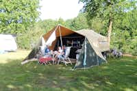 Camping Twittezand  -  Camper auf dem Stellplatz vom Campingplatz auf grüner Wiese