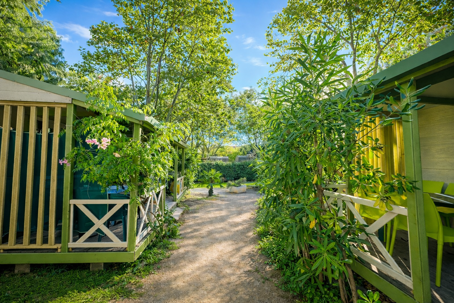 Camping ULVF – U Libecciu  - Mobilheime auf dem Campingplatz