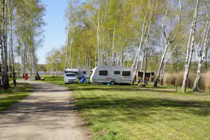 Ferienresort Bergwitzsee Wohnwagen- und Zeltstellplatz vom Campingplatz mit direktem Zugang zum See
