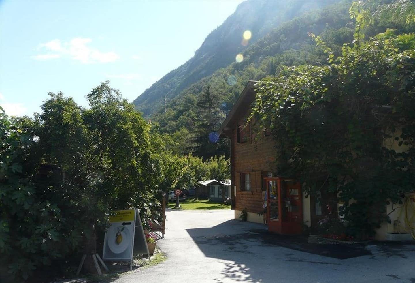 Camping Valcentre - Eingang des Campingplatzes