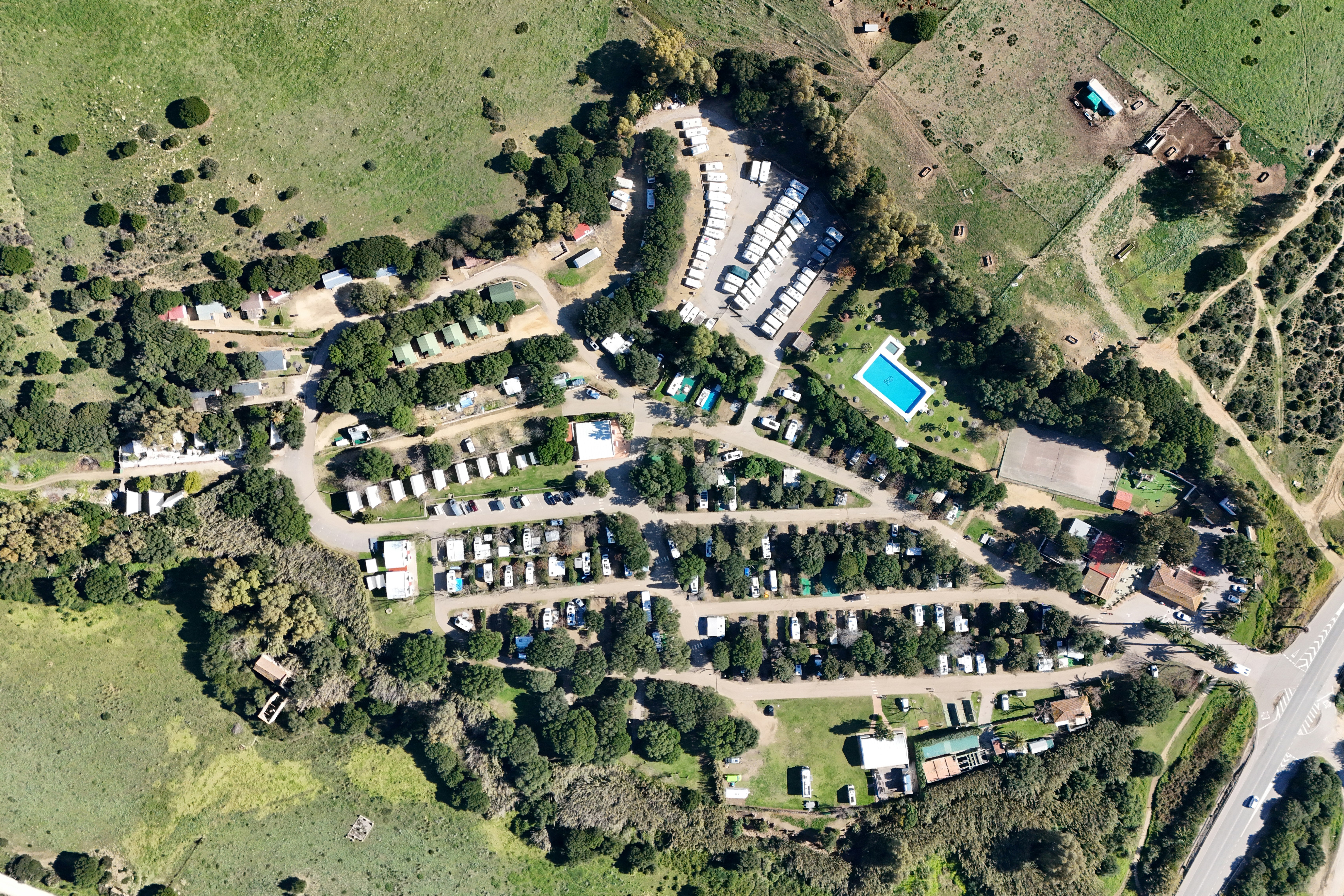 Camping Valdevaqueros  - Campingplatz aus der Vogelperspektive