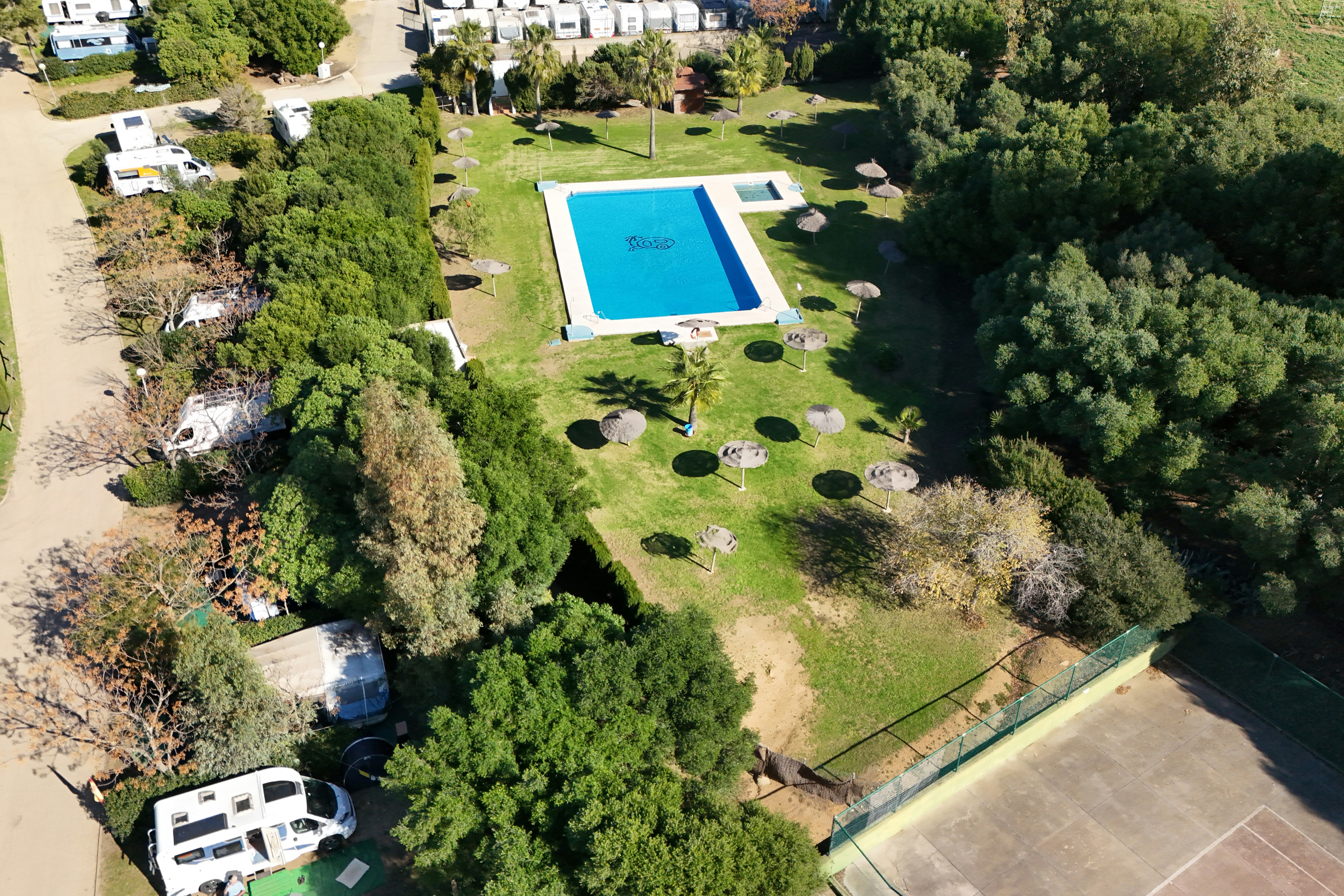 Camping Valdevaqueros  - Luftaufnahme des Campingplatzes